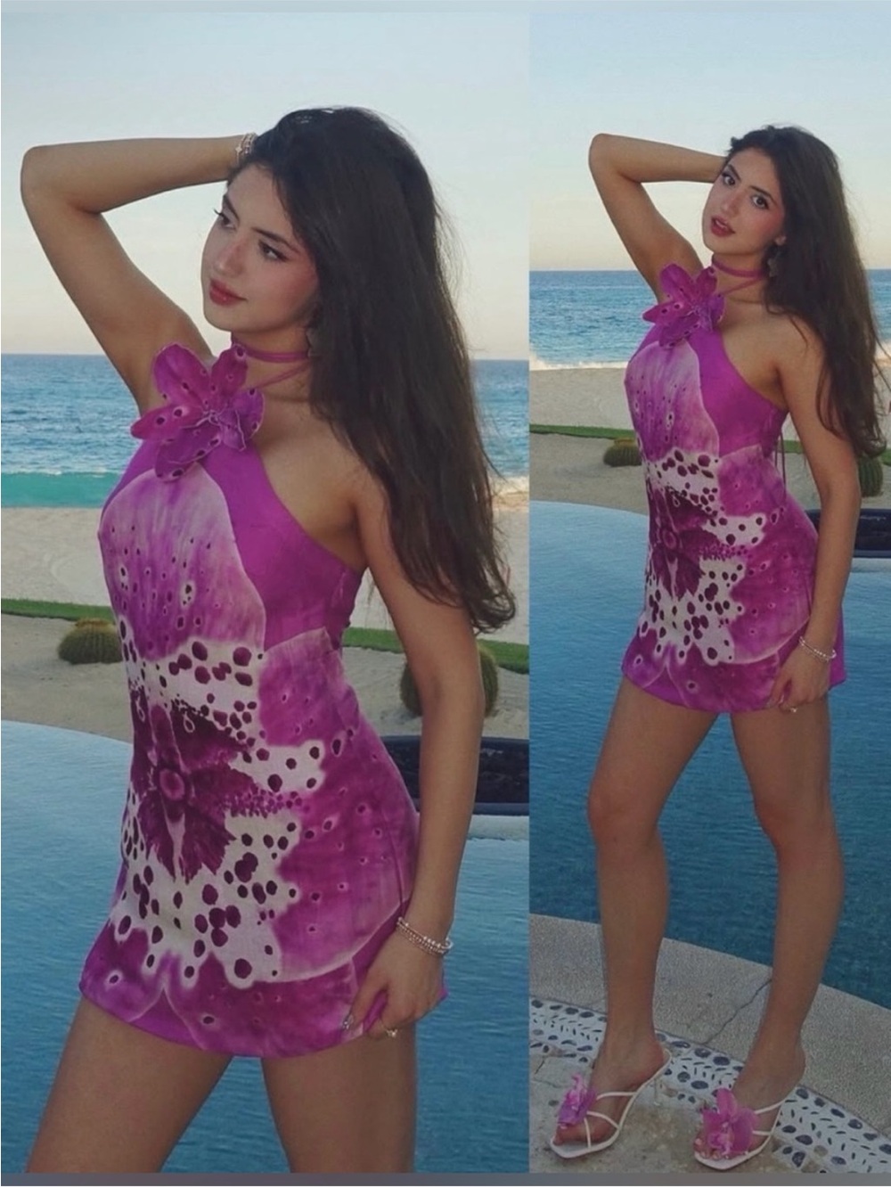 Amur Everlee Orchid Halter Mini Dress